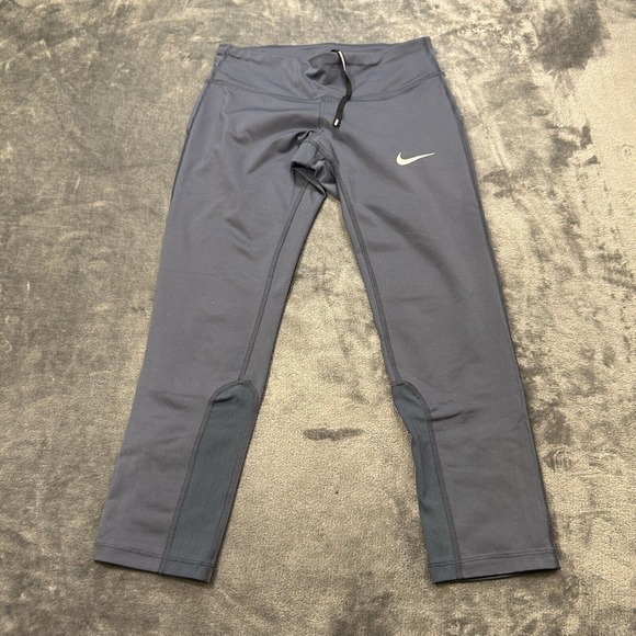 Nike Running Pants Womens Extra Small Blue Drawstring Casual Athletic Dri-Fit - Picture 1 of 10